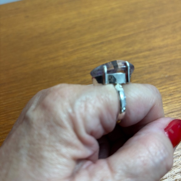 Purple Lodolite 925 Sterling Silver Ring - Picture 13 of 15